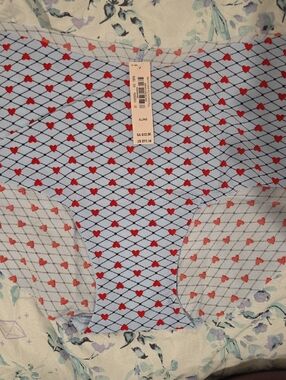 Victorias Secret Blue Hiphugger Panty Hearts